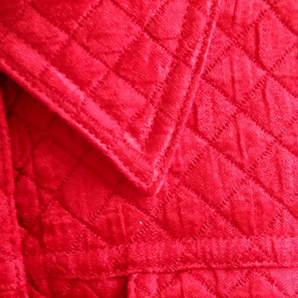 Laura Ashley Textured Button Up Jacket in Red Size XL - Picture 6 of 10